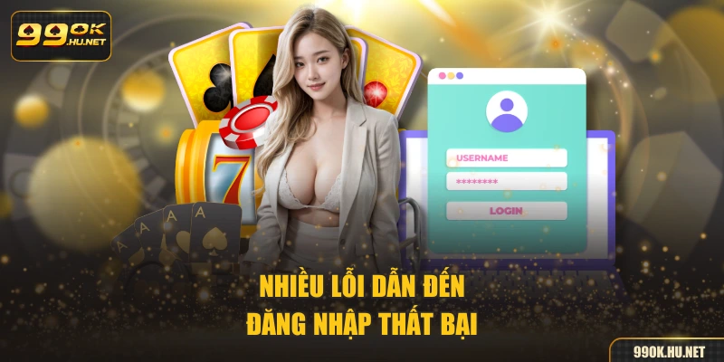 Nhiều lỗi dẫn đến đăng nhập thất bại